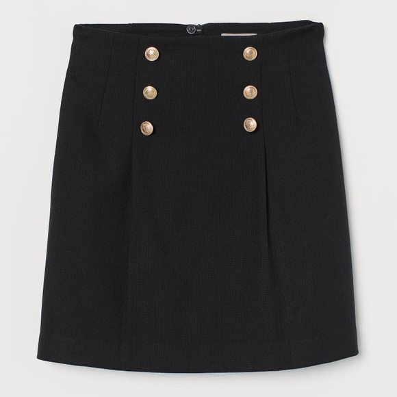 ✨LIKE NEW✨ Mini Pencil Skirt with Golden Buttons - Picture 1 of 3